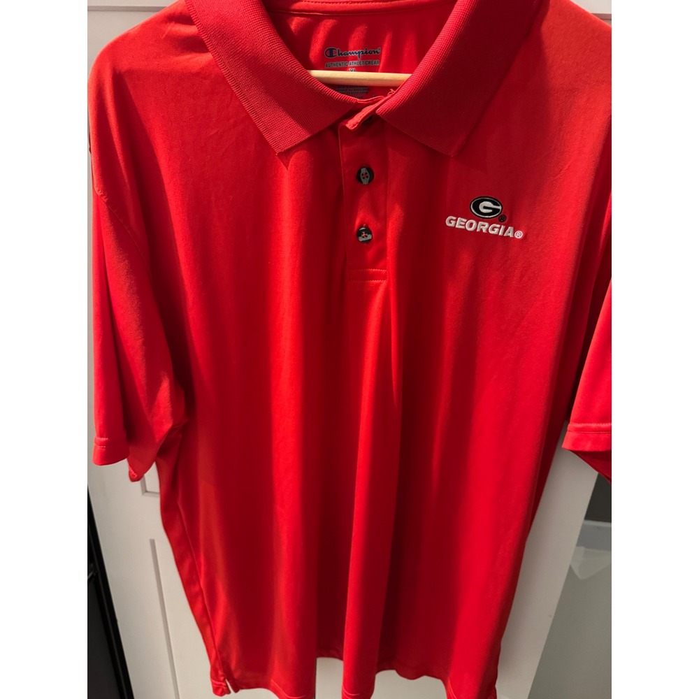 Champion Mens Georgia Bulldogs Polo Shirt Red XL‎ NCAA University of Georgia UGA